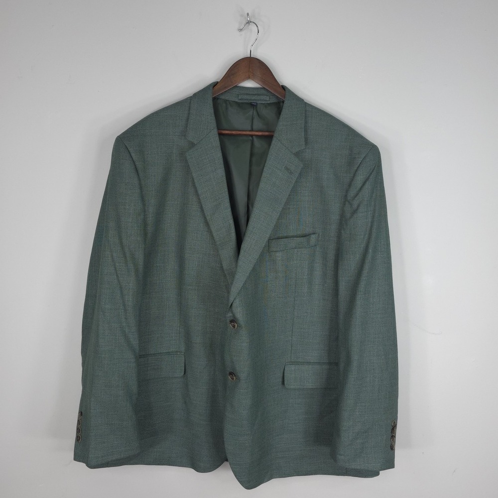 Jos A Bank Blazer Mens 52R Green Comfort Stretch Sport Coat Jacket Classic
